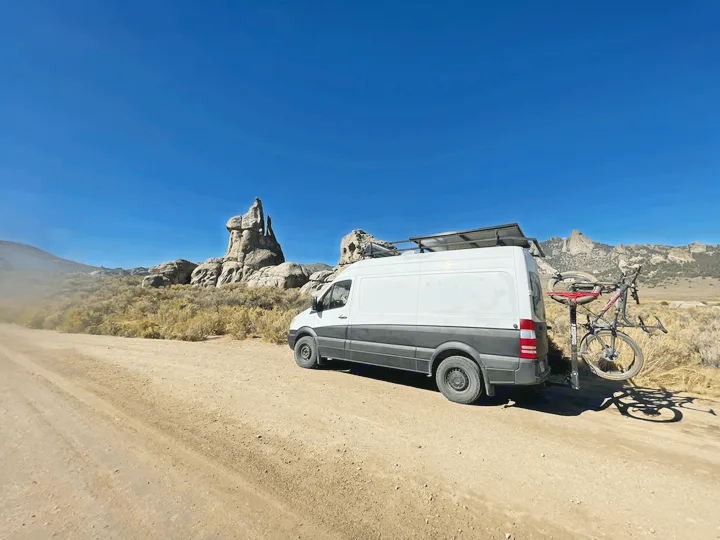 City of Rocks in Southern Idaho. . Dodge Sprinter Van 2008