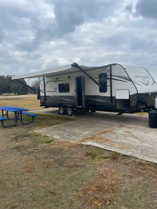 Trash can. Highland Ridge RV Open Range 2019