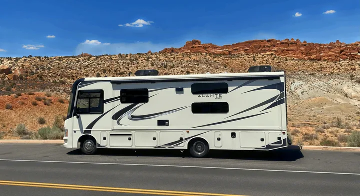 Our RV in Arches National Park. Jayco Alante 2021