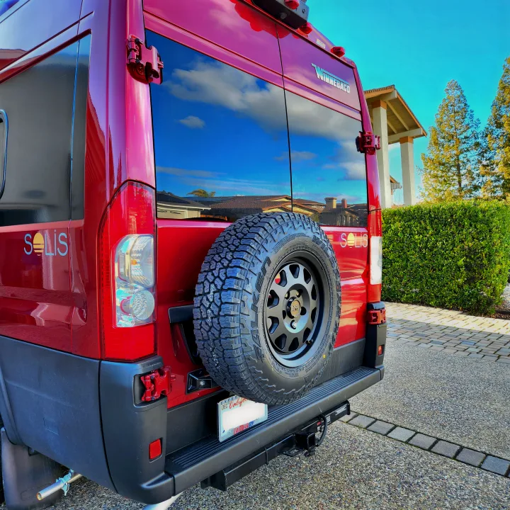 Landed Gear Spare Tire Rack. Winnebago Solis 2021