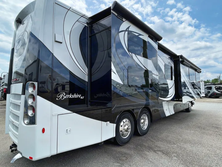This luxury Berkshire XLT motorhome with extended slide-outs is ready for your RV rental adventure.. Berkshire XLT 2023