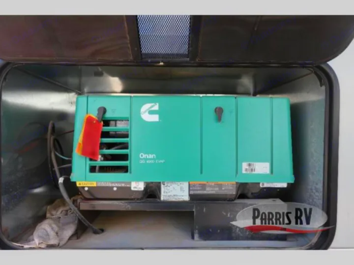 Essential for any RV rental: a powerful Cummins Onan QG 4000 EVAP generator providing onboard electricity.. Forest River Cherokee Wolf Pack 2020