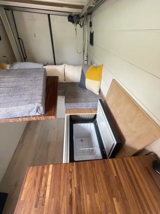 Experience comfort in this RV rental with an elevated bed, lounge seating, and a handy pull-out fridge within its clever interior.. Mercedes Sprinter 2010