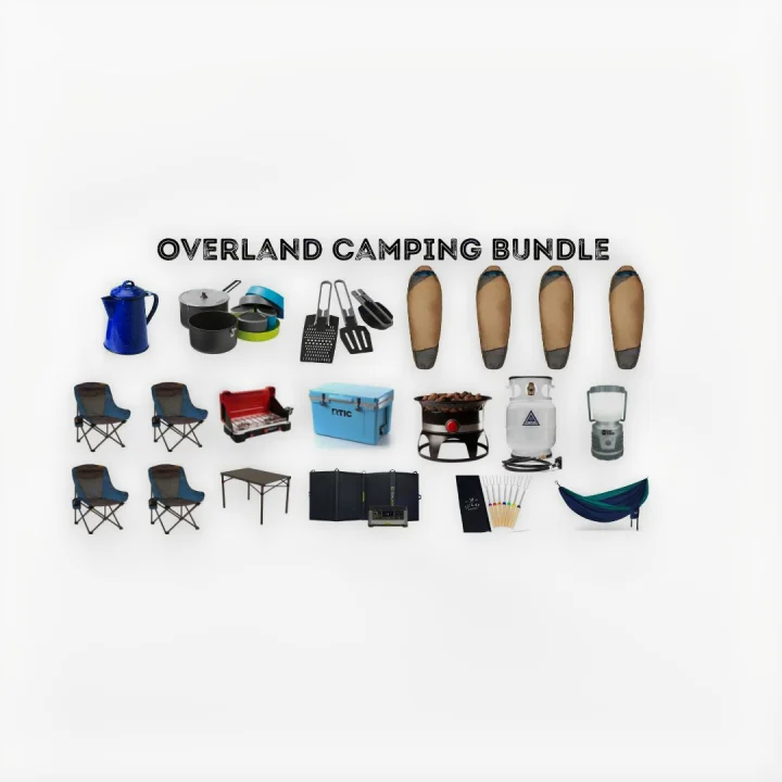 Equip your RV rental! This overland camping bundle includes sleeping bags, chairs, cooking essentials, and solar power for adventure.. Fiat Jeep Gladiator 2023