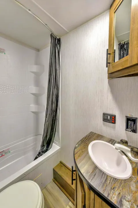 Spacious shower!. Heartland RVs Pioneer 2023