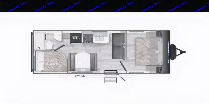 Floor plan . Heartland RVs Pioneer 2023