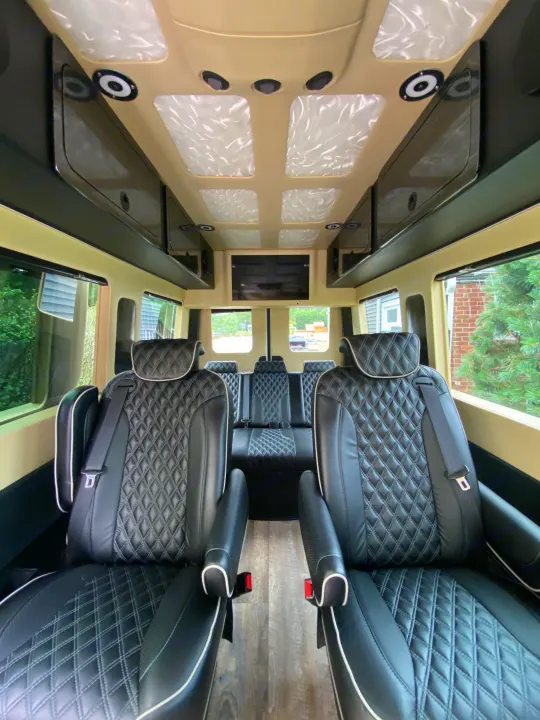 Experience premium comfort in this luxury rv rental. Featuring quilted leather captain's chairs & an entertainment system.. Mercedes-Benz Sprinter 2017