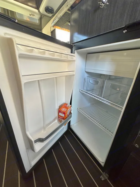 Great size fridge big enough to carry a few Days of food for a group, or a lot of food for a couple.  . Airstream Interstate 2014