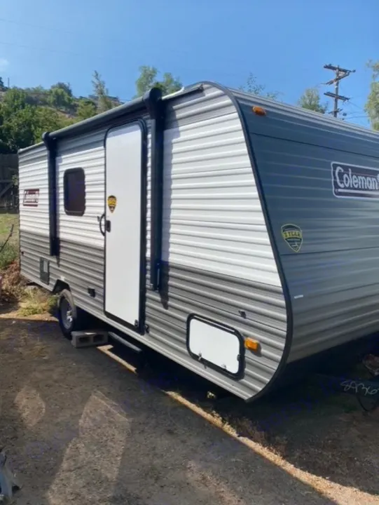 Outside Camper. Coleman Lantern 17b 2023