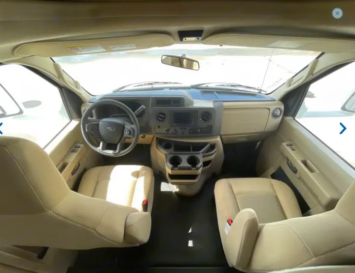 View of an RV rental's front cabin.. Thor Freedom Elite 2023