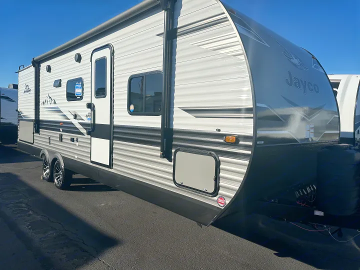 Experience the outdoors with this new Jayco travel trailer, available for rv rental.. Jayco Jay Flight 2024
