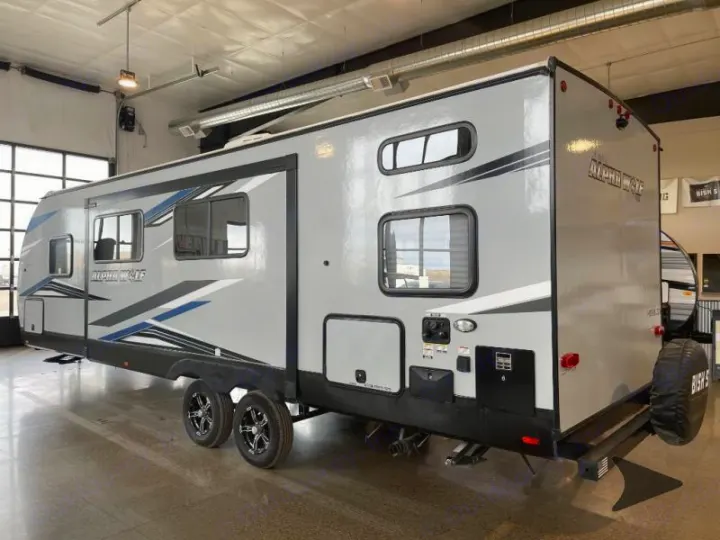 This sleek gray Alpha Wolf travel trailer is an ideal RV rental for your next camping adventure.. Forest River Cherokee Alpha Wolf 2022