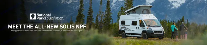 All-new Solis NPF camper van for national park adventures. Features make it ideal for rv rental road trips with family.. Winnebago Solis 2024