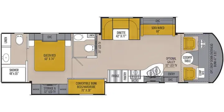 RV rental. Coachmen Mirada 2018