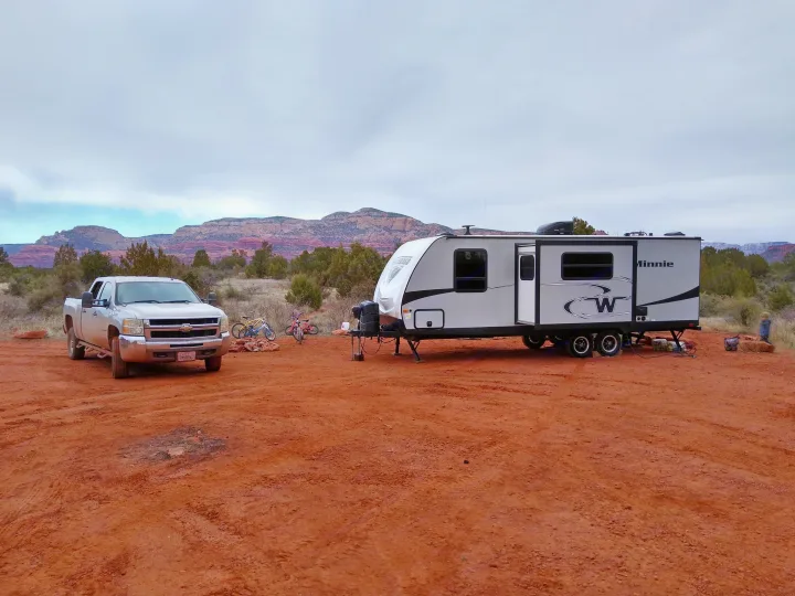 Camped in Sedona. Minnie Minnie Trailer 2018