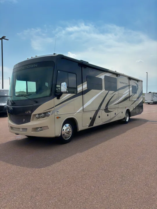 A sleek Georgetown GT5 RV rental, ready for adventure on an open lot.. Forest River Other 2021