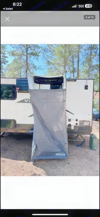 Joolca outdoor shower with hot water. . Forest River Viking 12000 2024