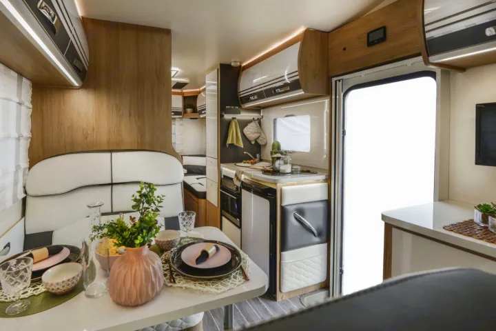 Experience comfort in this modern RV rental! Features include a cozy dinette, compact kitchen, and bright living space.. Roller Team Auto-Roller 746 2025
