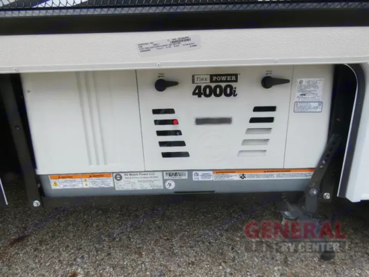 White Flex Power 4000i generator, essential for RV rental adventures, providing reliable mobile power.. Thor Motor Coach Four Winds 22B 2025