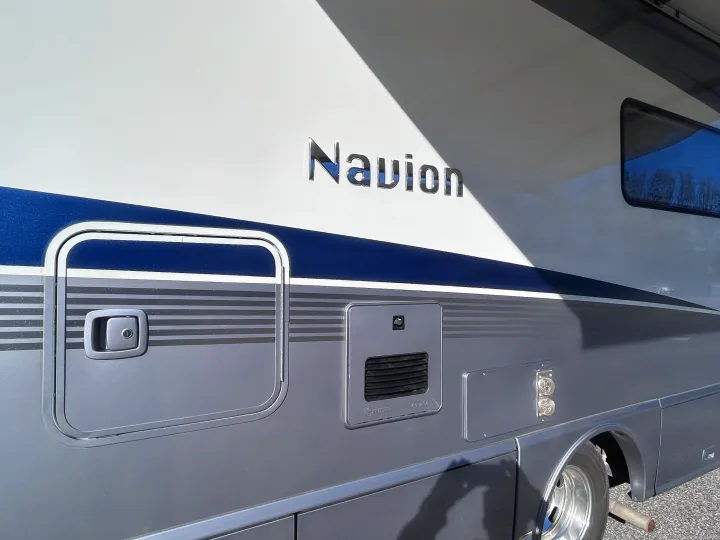 Storage bays and Tankless water heater.. Winnebago Navion 2022