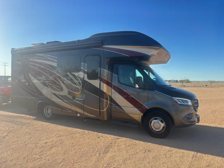 This grey Class C Entegra Qwest motorhome, ideal for an RV rental, is ready for your next road trip.. Entegra Coach Qwest 2020