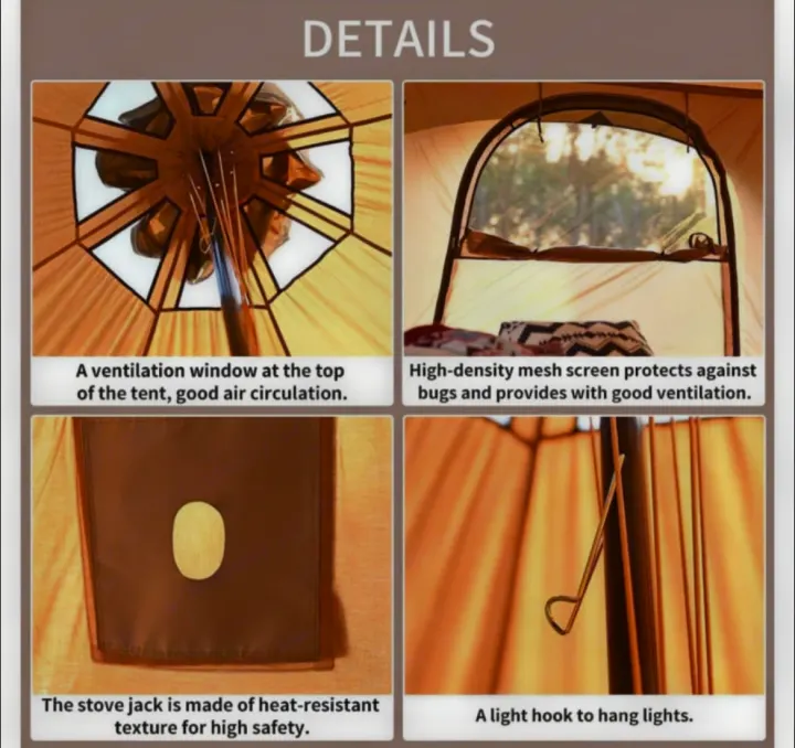 Tent features like ventilation, mesh screen, stove jack, & light hook for camping near your RV rental.. Ford Ford transit 2024