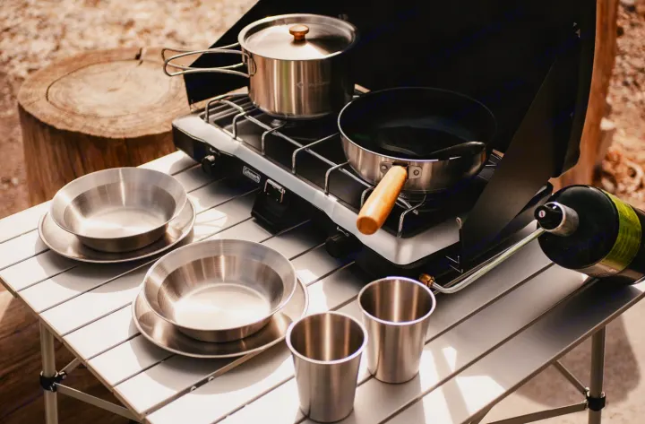 RV rental ready: Outdoor cooking with a portable stove, pot, pan, plates & cups for your next adventure.. Toyota Other 2025