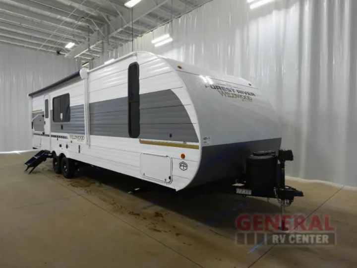 Spacious Forest River Wildwood travel trailer, ideal for RV rental adventures and family trips.. Forest River 26Ice 2025