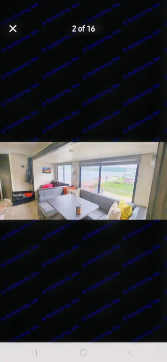 RV rental: Enjoy this spacious living area with comfortable dinette and stunning lakefront views.. Forest River Cherokee 2020