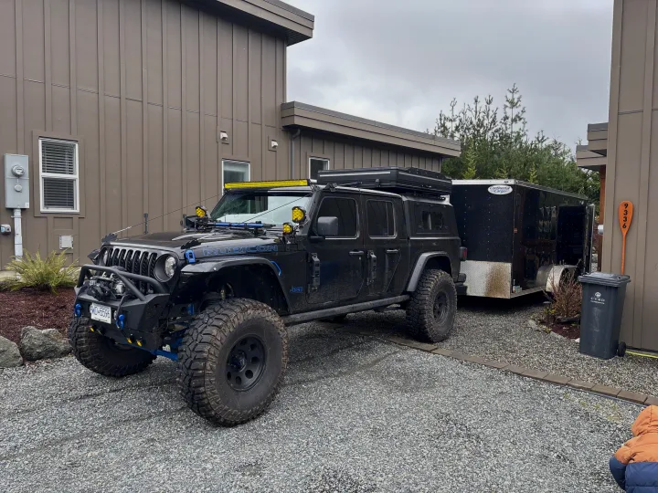 This overlanding Jeep Gladiator with rooftop tent and trailer could be your next RV rental adventure.. Dodge Jeep Unlimited X 4x4 2021