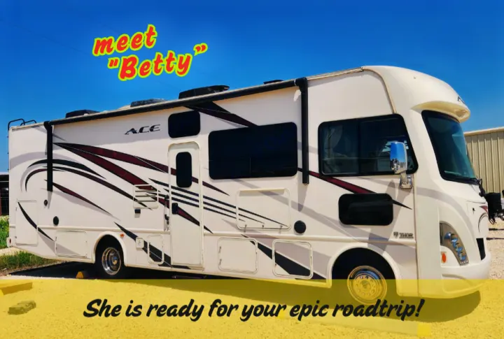 Meet 'Betty,' a white ACE motorhome available for RV rental. Perfect for your next epic road trip adventure!. Thor Motor Coach ACE 2018