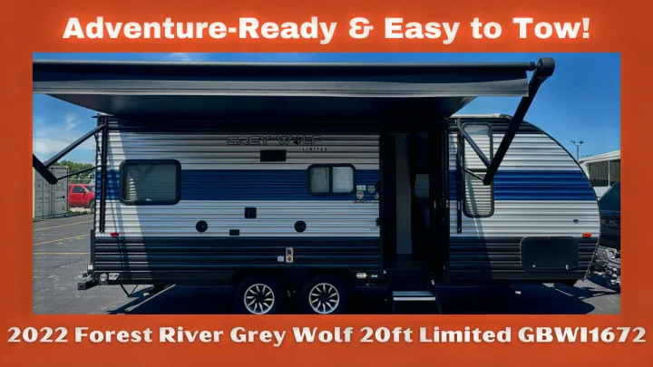 Adventure-ready 2022 Forest River Grey Wolf travel trailer, great for rv rental trips. Easy to tow RV!. Forest River Grey Wolf Limited 2022