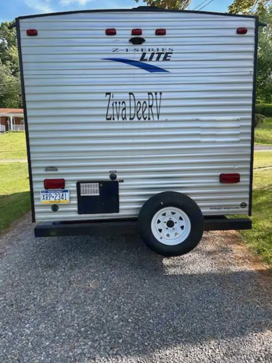 Looking for an rv rental? This white Z-1 Series Lite travel trailer, custom-named 'Ziva DeeRV,' is ready for adventures.. Crossroads RV Z-1 Lite 2017