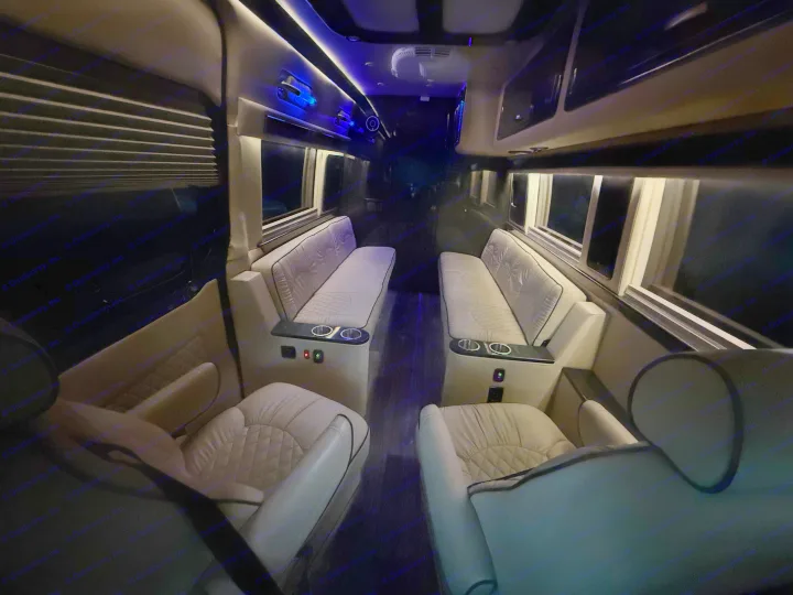 Experience luxury in our RV rental! Spacious interior with comfortable, quilted seating, cup holders, and ambient lighting.. Ultimate Toys Ultimate RV 2021