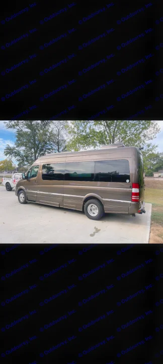 Sleek brown Mercedes Sprinter conversion van, perfect for rv rental, parked on concrete.. Roadtrek Roadtrek Class B 2016