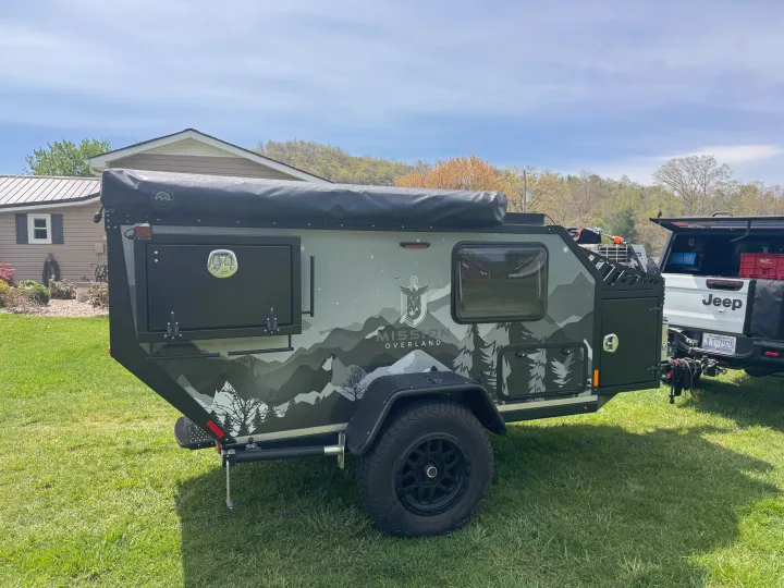 Rugged Mission Overland teardrop camper, perfect for rv rental, ready for overlanding and outdoor adventures.. Mission Overland Summit 2024