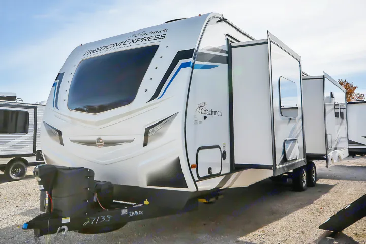 Explore this white Coachmen Freedom Express RV rental with an extended slide-out, ready for your next travel adventure.. Coachmen Coachmen Freedom Express Liberty Edition (324RLDSLE) 2022
