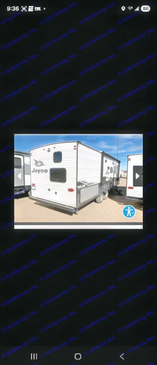 This white Jayco SLX travel trailer, parked on gravel under a blue sky, is available for rv rental. Perfect for camping!. Jayco Jay Flight SLX 2022