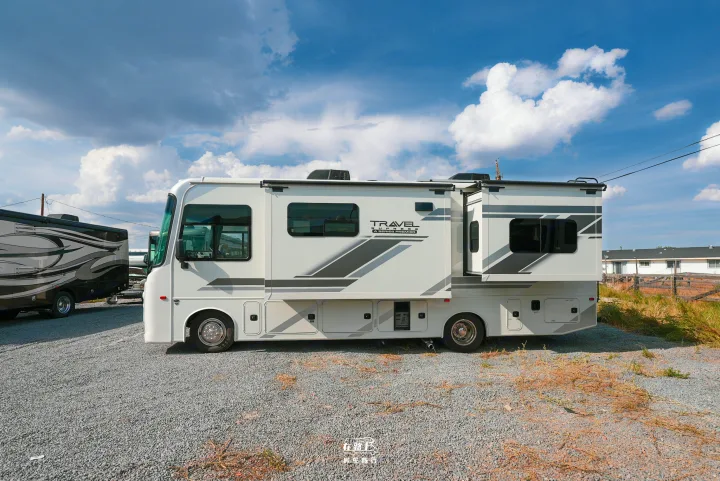A spacious white Class A motorhome with an extended slide-out, an ideal rv rental for your next road trip.. Jayco Travel Supreme A Series 27A 2025
