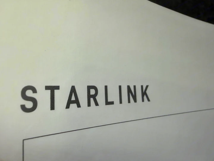 STARLINK boldly printed on a white page, suggesting satellite internet service for your rv rental.. Holiday Rambler Nautica 2021