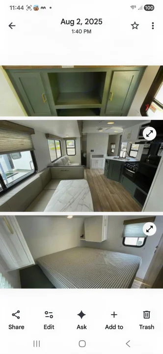 Spacious RV rental interior featuring a modern kitchen, cozy dinette, and comfortable bedroom. Perfect for your next adventure!. Eddie Bauer Eddie Bauer 2024