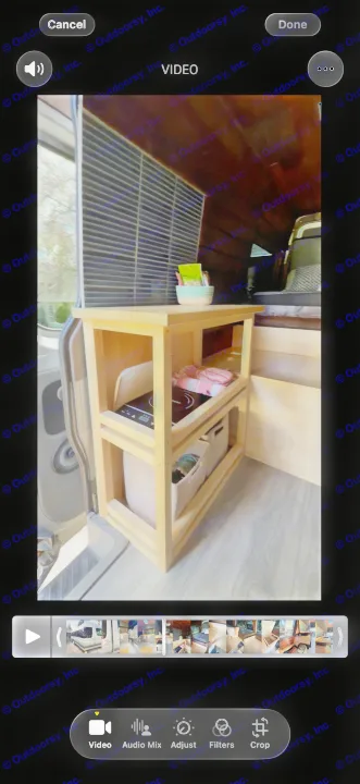 RV rental interior shows a compact wooden kitchen/storage unit with a cooktop, baskets, and snacks, ready for mobile living.. Mercedes Sprinter 2008
