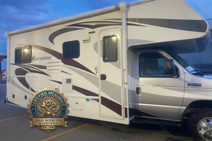 White Adventurer Class C motorhome RV rental, certified and fully inspected for your next adventure.. Adventurer Adventurer Motorhome 2017