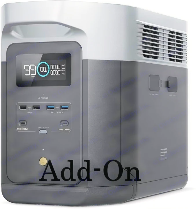 An EcoFlow portable power station, ideal for rv rental or camping, offers robust off-grid power with multiple charging ports.. Keystone RV Hideout 2009