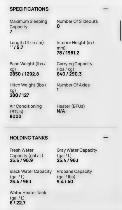 RV rental specifications & capacities: View detailed dimensions, weights, and holding tank volumes for an RV.. Jayco Jay Feather 2017