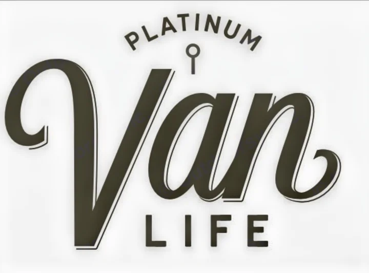 "Platinum Van Life" logo, dark grey text on white, featuring a key graphic, perfect for an RV rental brand.. Ultimate Toys Ultimate Traveler 2023