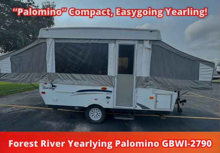 This Forest River Palomino Yearling pop-up camper is ideal for your next rv rental adventure. Compact and easy to set up.. Forest River Yearlying 4100 2008