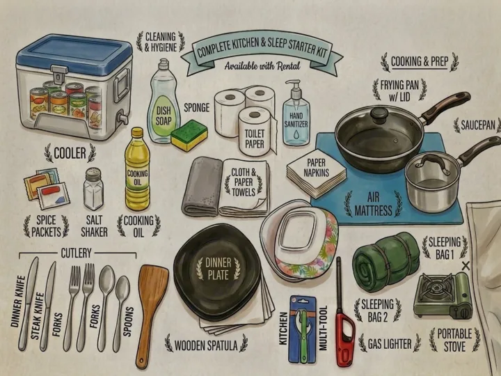 This complete RV rental kitchen & sleep starter kit includes cookware, hygiene, bedding, and a camp stove for your adventure.. Universal Transformer 2010