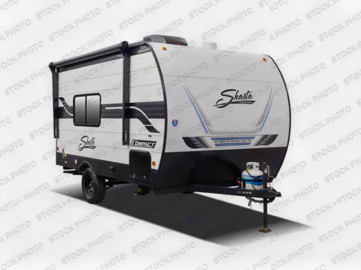This Shasta Compact travel trailer is perfect for your RV rental. Enjoy camping, travel, and outdoor recreation.. Coachmen Shasta 2027