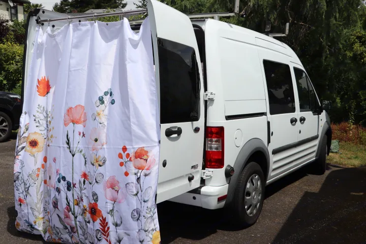Is it beautiful out and you're wishing you could open the door? Voila', privacy curtain allows for that!. Ford Connect 2012